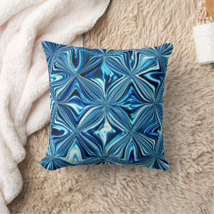 Trendy Aesthetic Blue Diamond Pattern Cushion