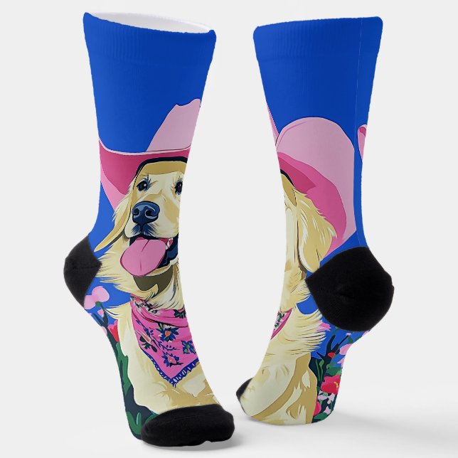 Trendy Aesthetic Cute Preppy Dog Socks (Angled)