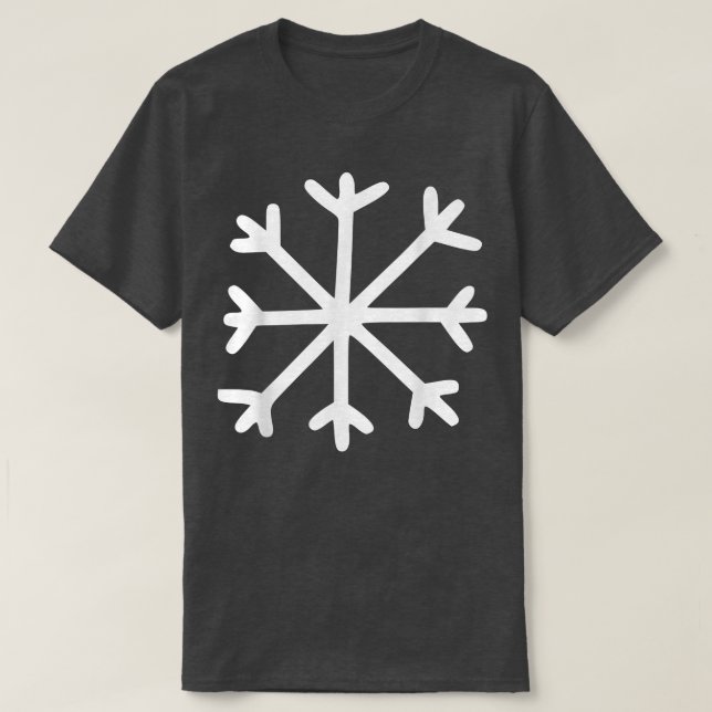 Trendy Aesthetic Cute Snowflake  T-Shirt (Design Front)