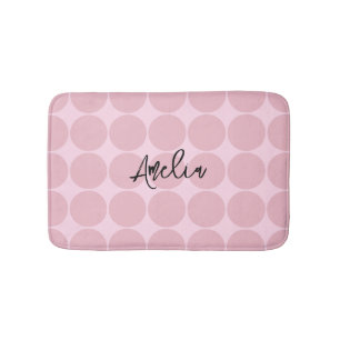 Trendy Aesthetic Pink Personalised Girly Gifts Bath Mat