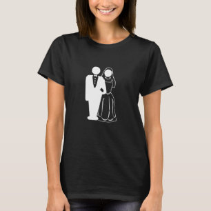 Trendy Aesthetic Wedding Bride Groom T-Shirt