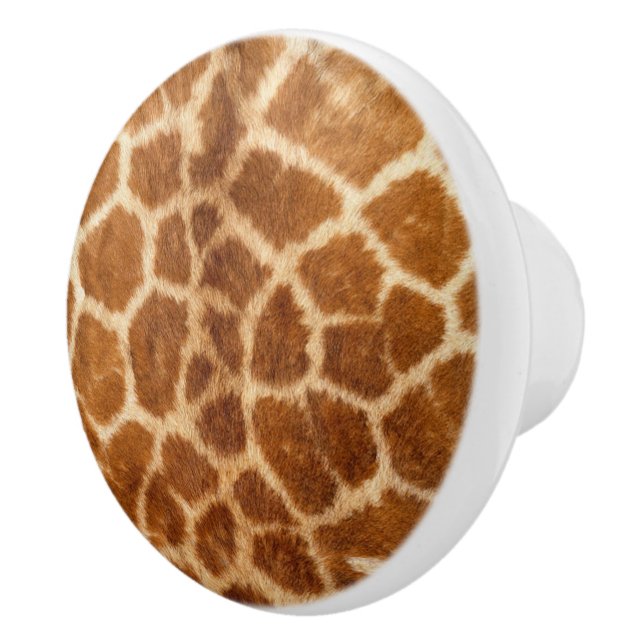 trendy african fashion safari animal giraffe print ceramic knob (Right)