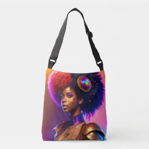 Trendy Afro Steampunk Girl Crossbody Bag