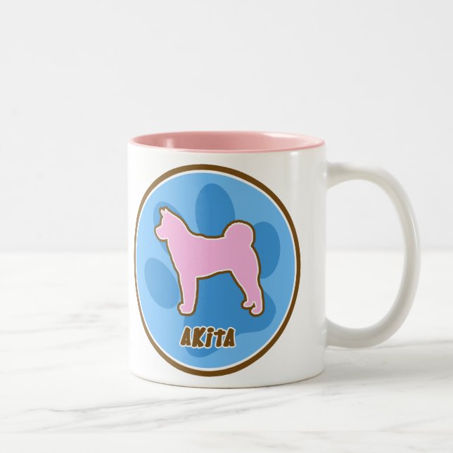 Trendy Akita Two-Tone Coffee Mug (Right)