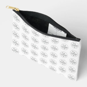 Trendy All-Over Logo Pattern Portable Accessory Pouch