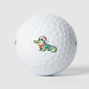 Trendy Alligator-Crocodile Animal Christmas Golf Balls