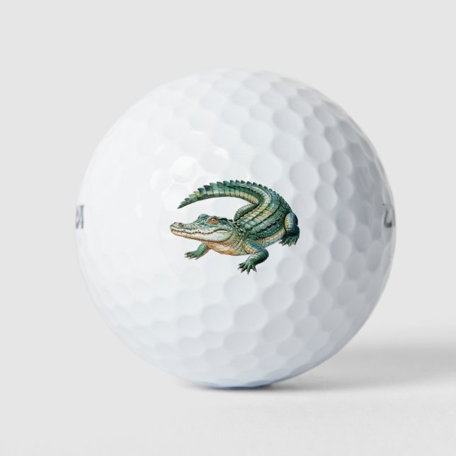 Trendy Alligator-Crocodile Animal Golf Balls (Front)