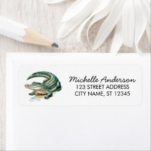 Trendy Alligator-Crocodile Animal Return Address