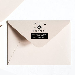 Trendy Ampersand Custom Name & Address Self-inking Stamp