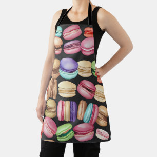 Trendy and Artistic Watercolor Macarons Pattern Apron