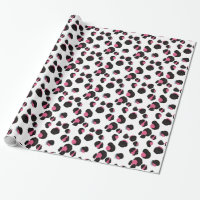 Trendy and glam pink leopard print animal jungle