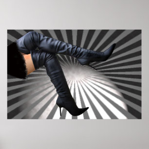 Trendy and Modern Boot Art Poster
