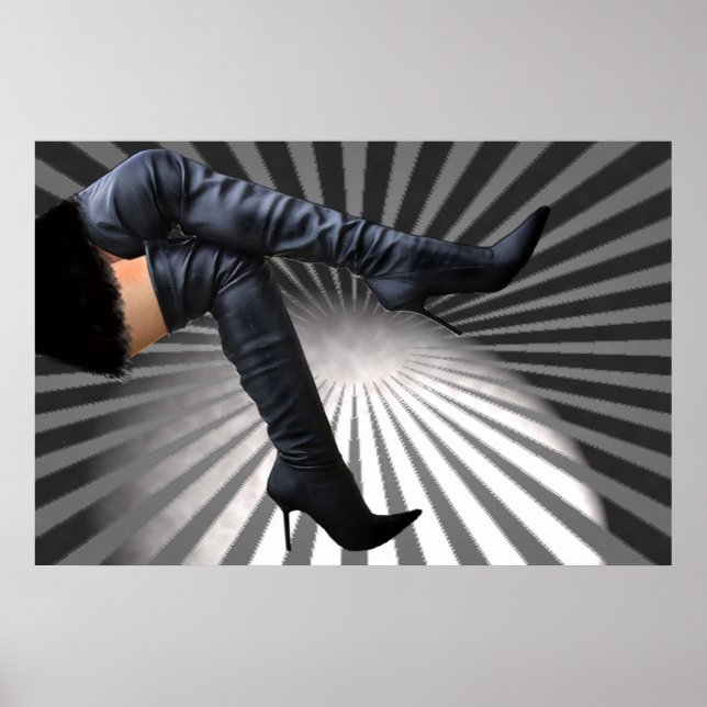 Trendy and Modern Boot Art Poster (Front)