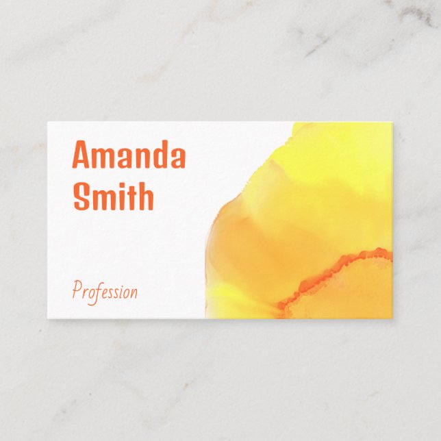Trendy and simple abstract light colours cool business card (Front)