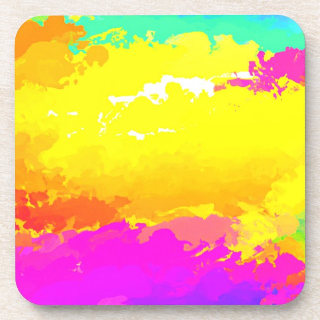Trendy and Timeless Clouds Patterns Art Coaster (Front)