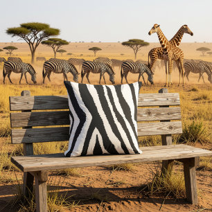 Trendy Animal Print Zebra Seamless Pattern Cushion