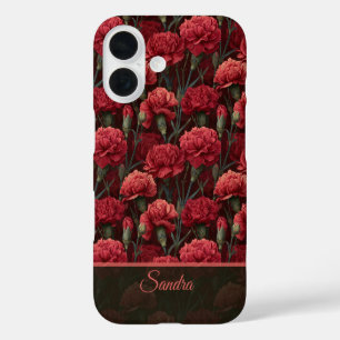 Trendy Anniversary Keepsake Carnation Floral iPhone 16 Case