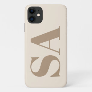 trendy Antique White with Monogram Case-Mate iPhone Case