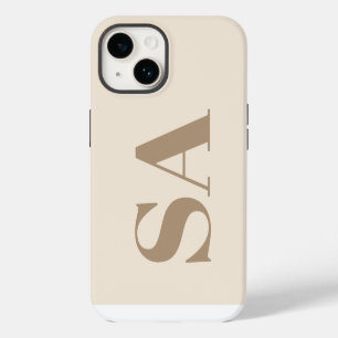trendy Antique White with Monogram Case-Mate iPhone 14 Case