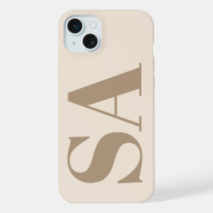 trendy Antique White with Monogram Case-Mate iPhone 15 Plus Case