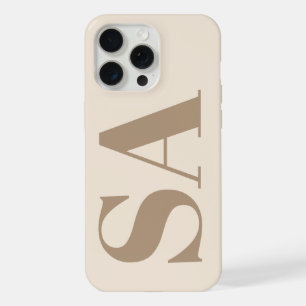 trendy Antique White with Monogram Case-Mate iPhone 15 Pro Max Case