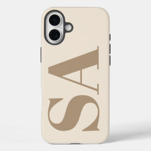 trendy Antique White with Monogram Case-Mate iPhone 16 Plus Case