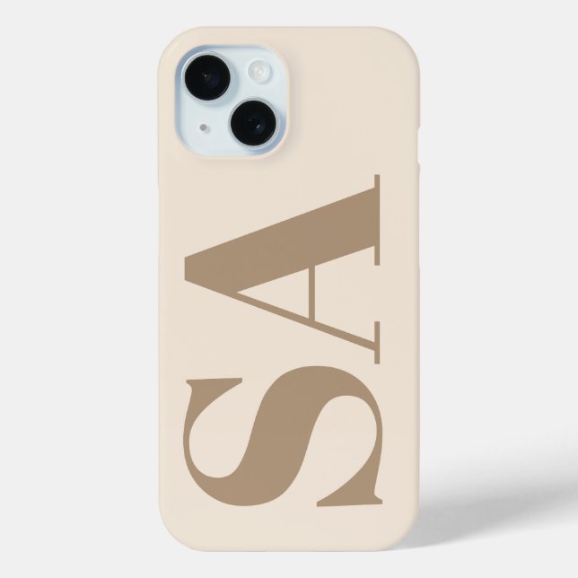 trendy Antique White with Monogram Case-Mate iPhone Case (Back)