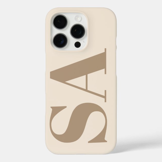 trendy Antique White with Monogram Case-Mate iPhone Case (Back)
