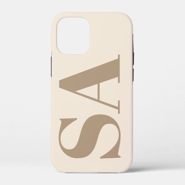 trendy Antique White with Monogram Case-Mate iPhone Case (Back)