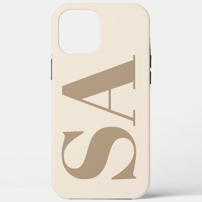 trendy Antique White with Monogram Case-Mate iPhone Case (Back)