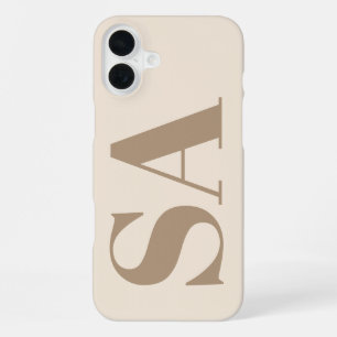 trendy Antique White with Monogram Case-Mate iPhone 16 Plus Case