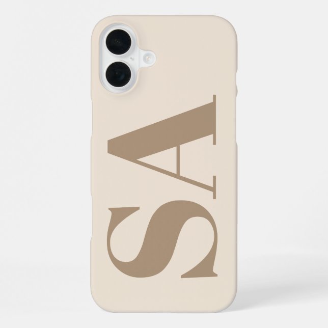 trendy Antique White with Monogram Case-Mate iPhone Case (Back)