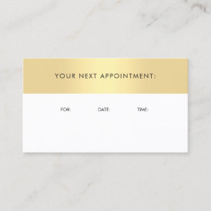 Trendy Appointment Reminder Gold Look Template Card