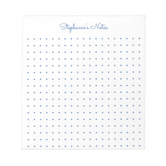 Trendy Aqua Personalised Dot Grid Notepad