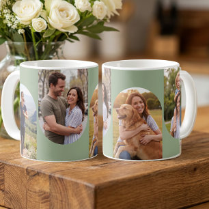 Trendy Arch Photo 4 Picture Sage Green Coffee Mug