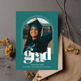 Trendy Arch Photo Graduation Party  Announcement