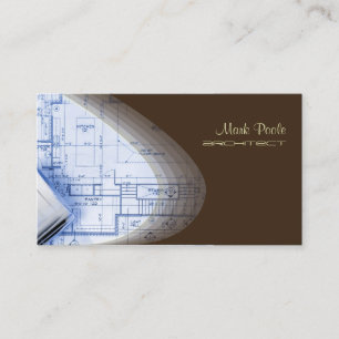 Trendy Architect business cards, dark chocolate Card