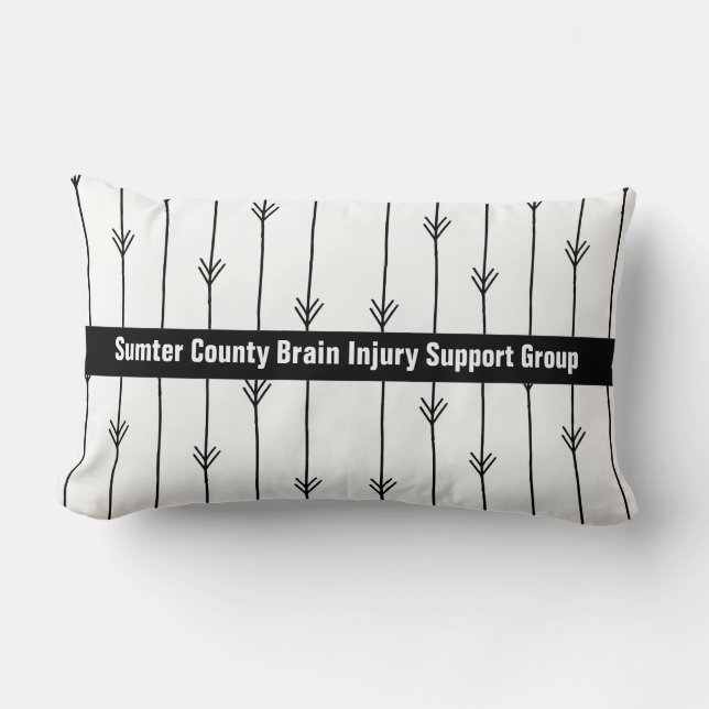 Trendy Arrows Custom Brain Injury Survivor Lumbar Cushion (Front)