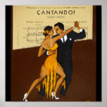 Trendy Art Deco vintage dancers Poster<br><div class="desc">1. Often the designs featured here can be used for a variety occasions,  simply edit or add text /photos to suit your needs.
_______________________________________________________________________ 

2.  If you require assistance personalising your item,  ,  desire matching partyware or a custom item contact the designer LeahG via the tab below.</div>