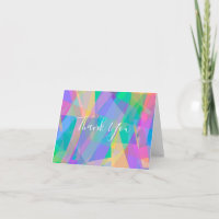 Trendy Artsy Blank Business Thank You Cards