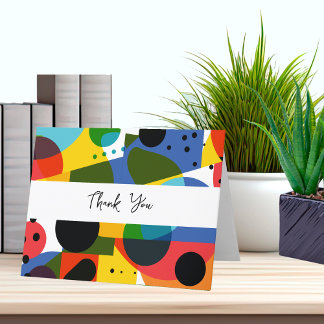 Trendy Artsy Business Thank You Cards