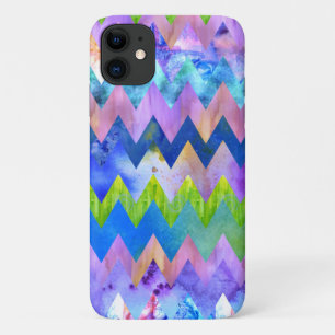 Trendy Artsy Watercolor Painting Chevron Pattern Case-Mate iPhone Case