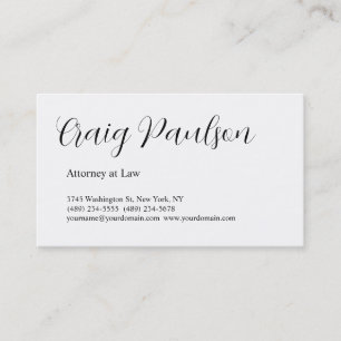 Trendy Attorney at Law Unique Special Business Card