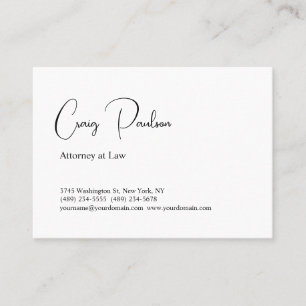 Trendy Attorney at Law Unique Special Business Card