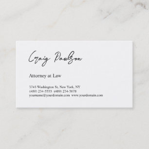 Trendy Attorney at Law Unique Special Business Card