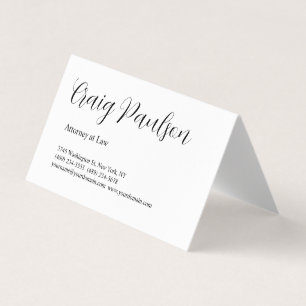 Trendy Attorney at Law Unique Special Business Card