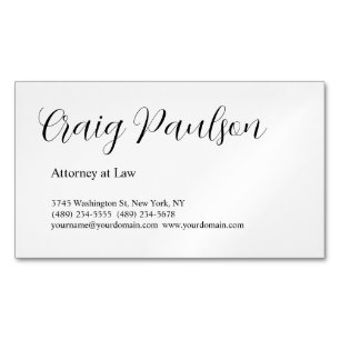 Trendy Attorney at Law Unique Special Magnetic Business Card