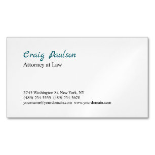 Trendy Attorney at Law Unique Special Magnetic Business Card