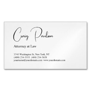 Trendy Attorney at Law Unique Special Magnetic Business Card