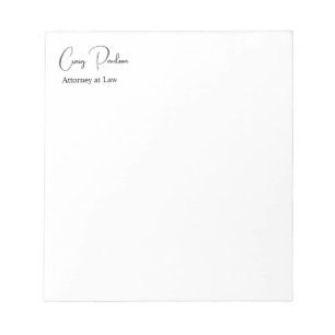 Trendy Attorney at Law Unique Special Notepad